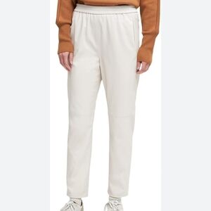 NWOT 7 for all mankind Cream Casual Vegan Leather Joggers XL